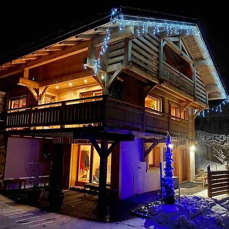 Androsace Appartement Dans Chalet Bois Avec Jacuzzi Privatif Terrasse Et Vue Montagne Les Villards-sur-Thônes Eksteriør billede